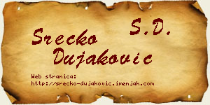 Srećko Dujaković vizit kartica